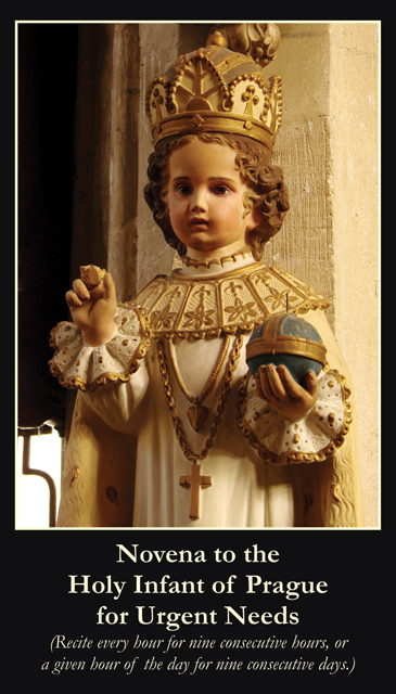 Infant of Prague Novena Prayer Card